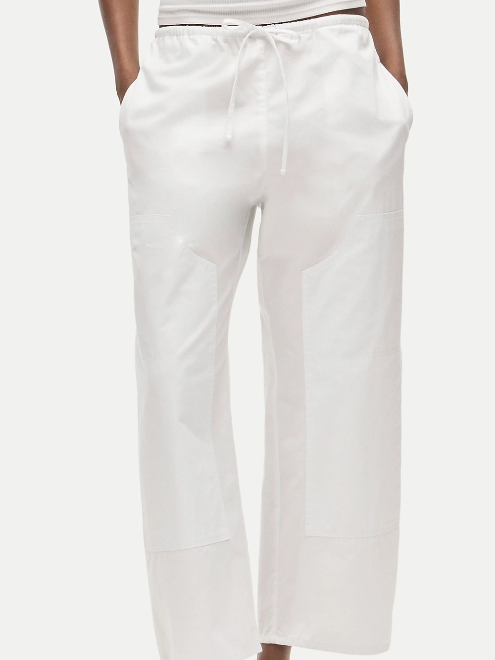 J.Crew THIS SEASON Luna Pant in Cotton Poplin, size Med., White